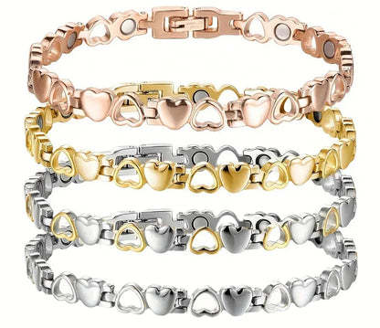 Cordate Ion Lymphatic Therapeutic Titanium Bracelet