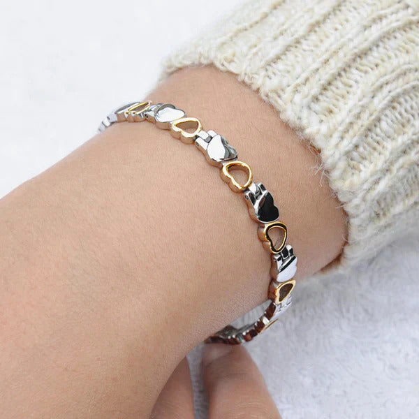 Cordate Ion Lymphatic Therapeutic Titanium Bracelet