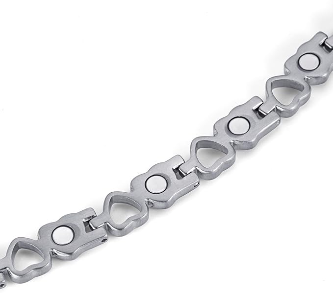 Cordate Ion Lymphatic Therapeutic Titanium Bracelet