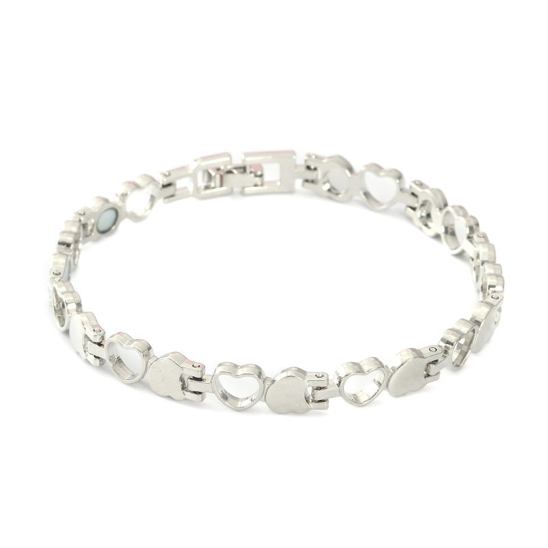 Cordate Ion Lymphatic Therapeutic Titanium Bracelet