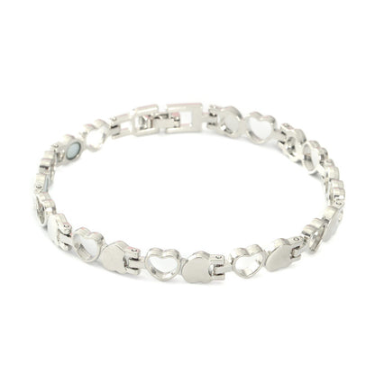 Cordate Ion Lymphatic Therapeutic Titanium Bracelet