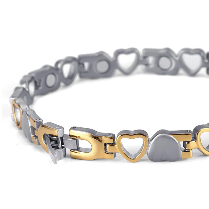 Cordate Ion Lymphatic Therapeutic Titanium Bracelet